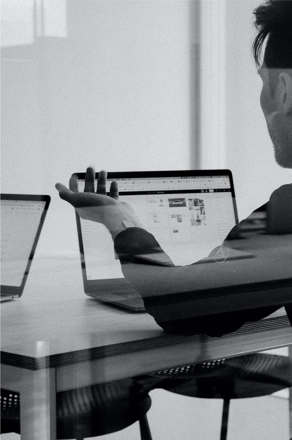 Cybersecurity Professional working on laptop